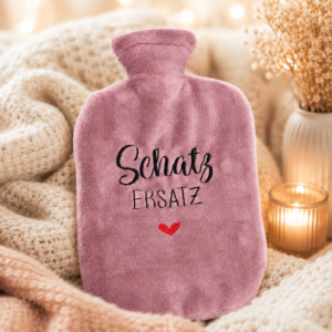 Wärmflaschenbezug bestickt